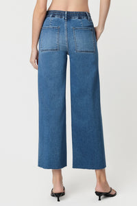 Drawstring Soft Wide Denim