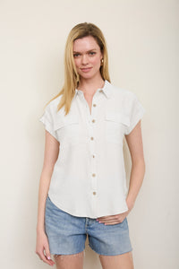 White Collar Tab Sleeve