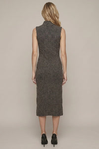 Stripe Brushed Mock Midi