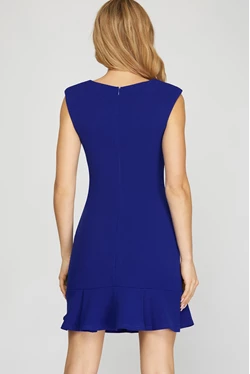 Royal Square Neck Dress