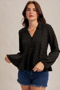 Black Flowy Blouse