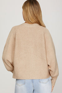 Taupe Front Bow Sweater
