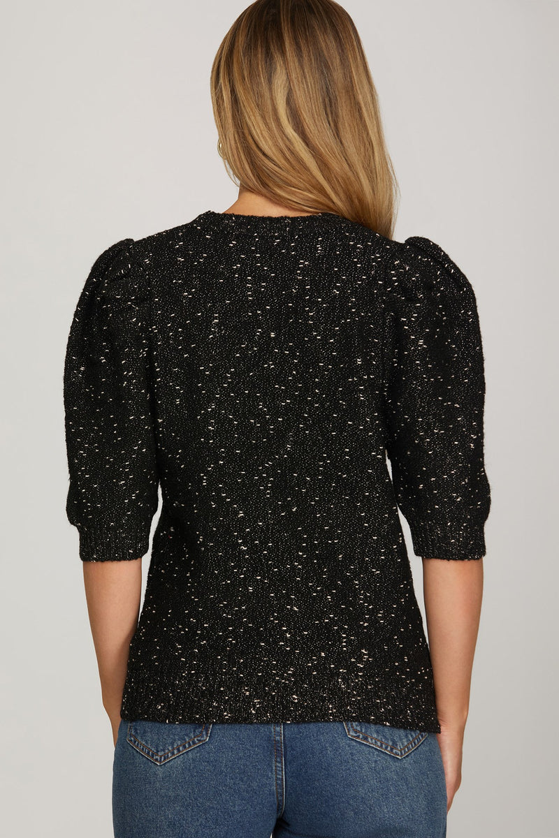 Black Metallic Sweater