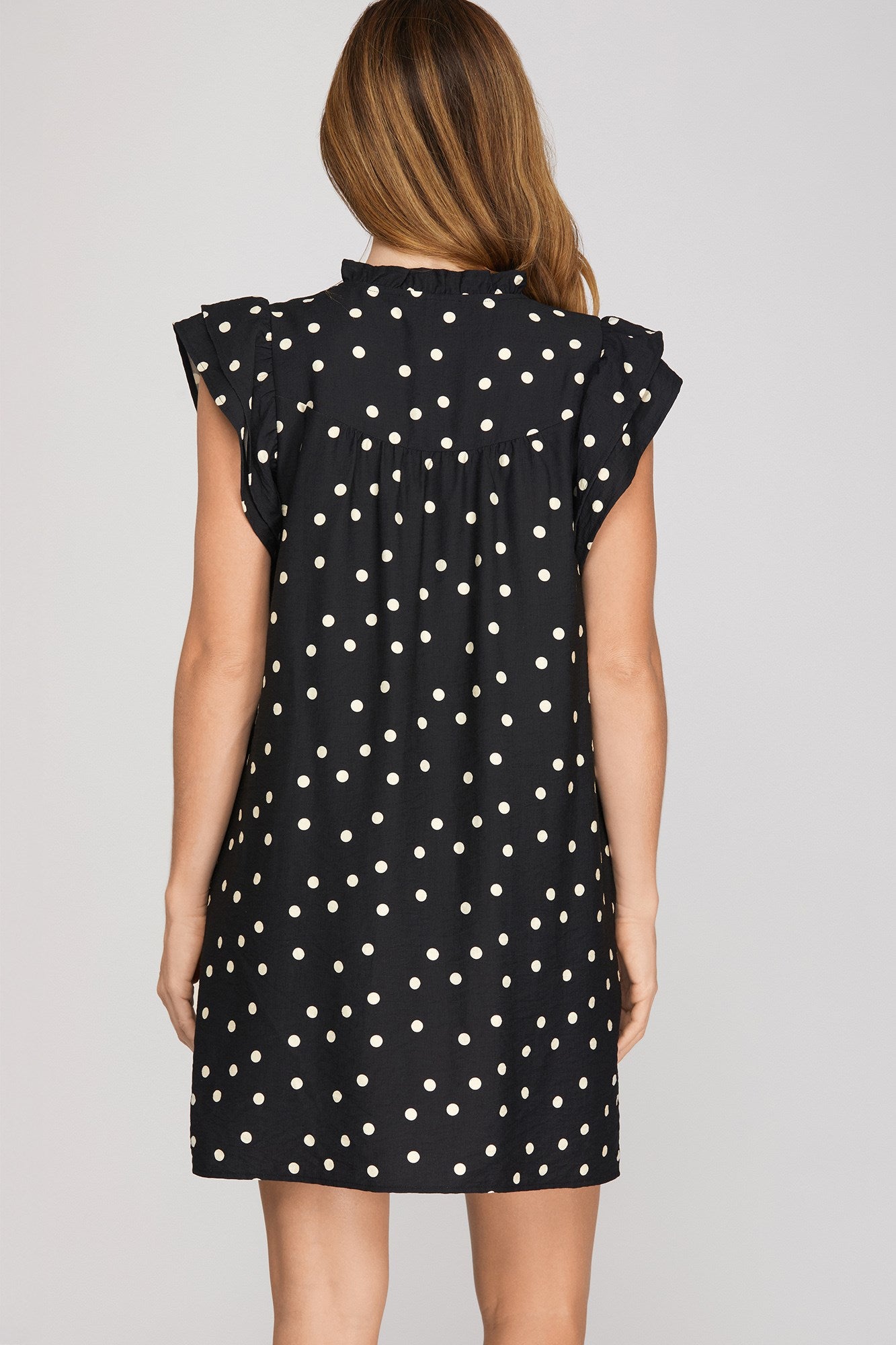 Black Polka Dot Mini Dress