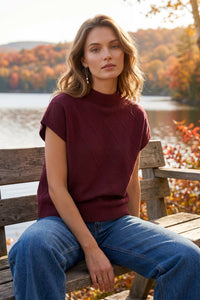 Wine Mock Sweater