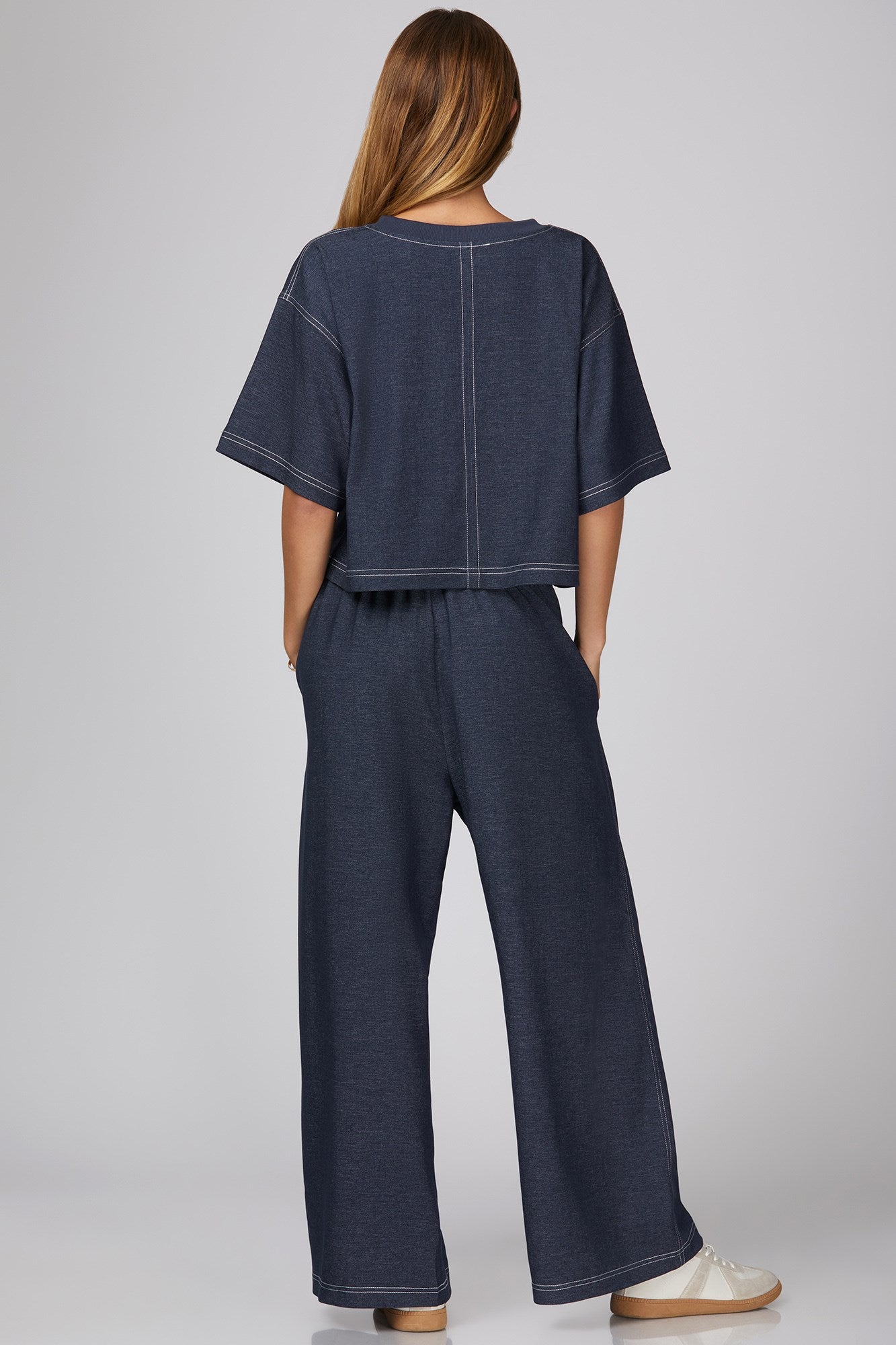 Denim Knit Set