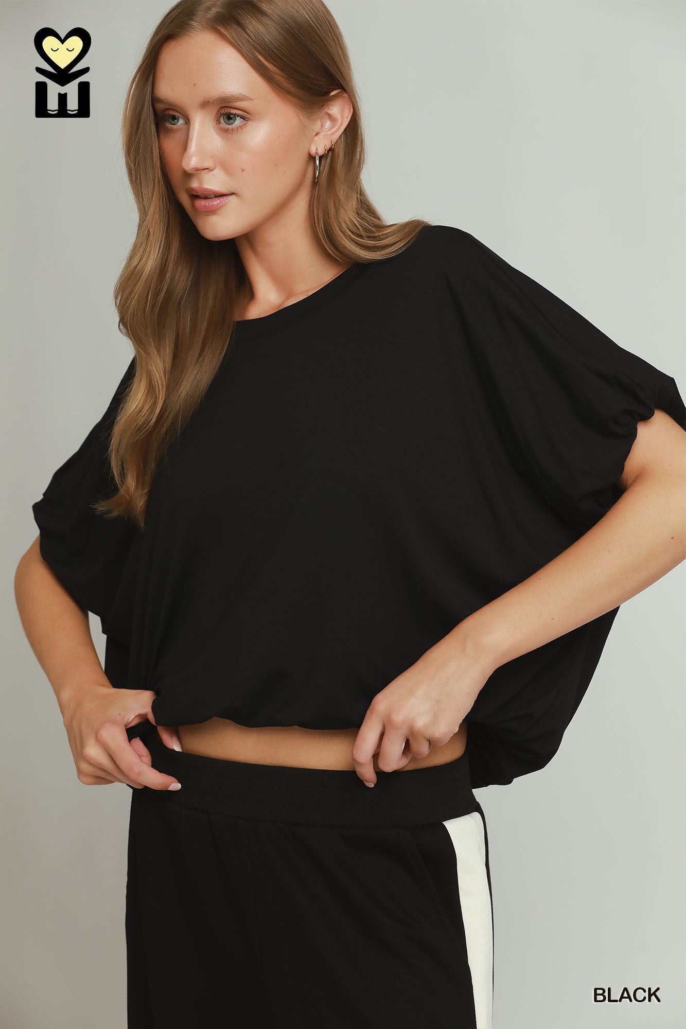 Black Bamboo Bubble Top