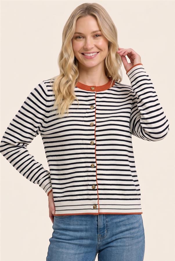 Orange & Black Cardigan