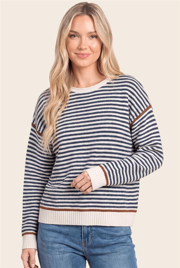 Denim Stripe Sweater