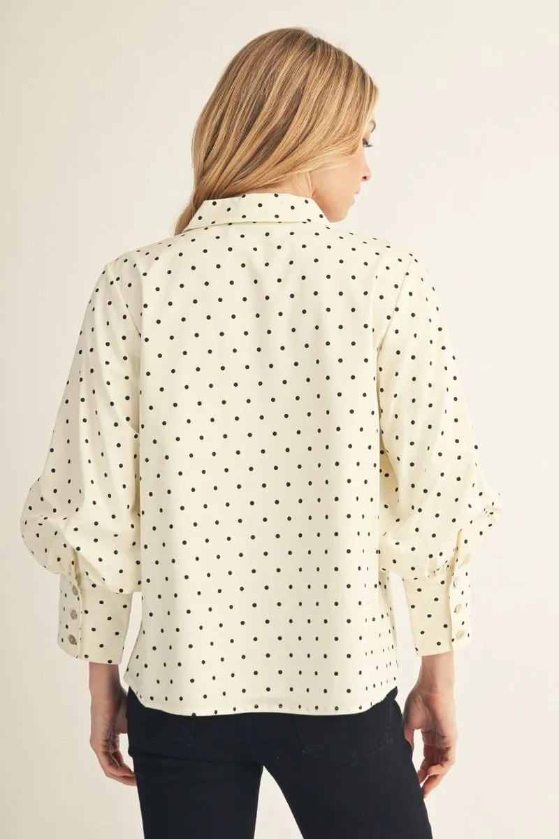 Polka Dot Bishop Sleeve