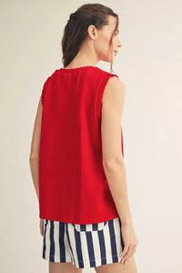 Red Smock Edge Tank
