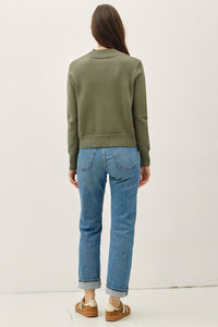 Olive Mock Sweater