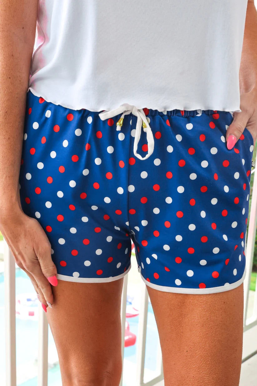 Americana Polka Dot Short