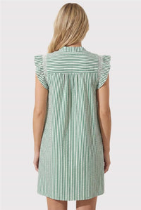 Green Seersucker Dress
