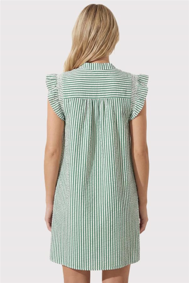 Green Seersucker Dress