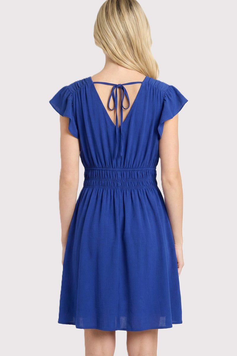 Royal Double V Dress