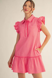 Pink Pinstripe Dress