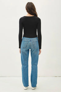 Black Scoop Neck
