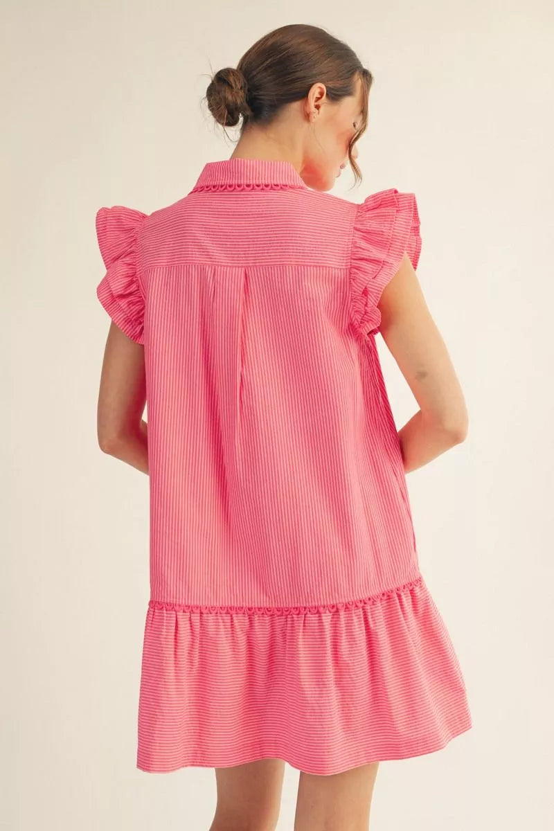 Pink Pinstripe Dress