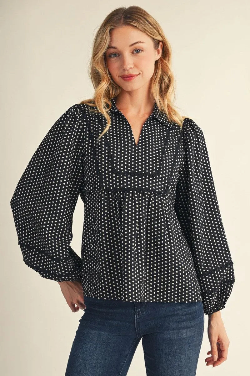 Polka Dot Boho Top