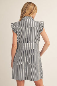 Denim Stripe Buttondown Dress