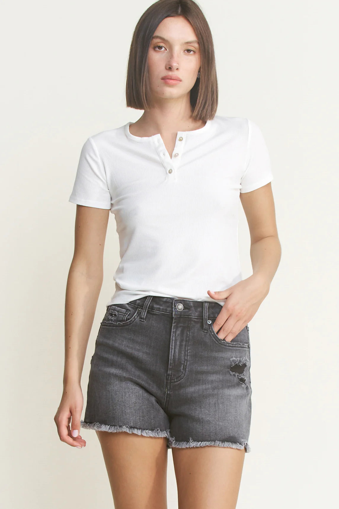 Mica Black Grey Shorts