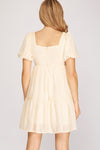 Cream Textured Dress