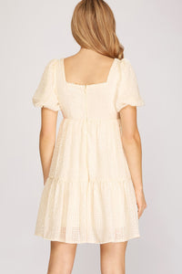 Cream Textured Dress