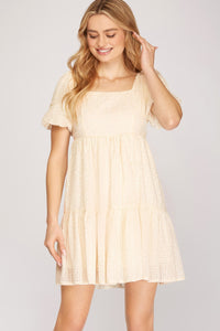 Cream Textured Dress