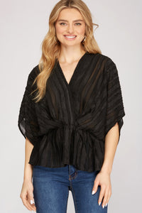 Black Kimono Top