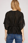 Black Kimono Top
