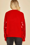 Red Sequin Sweater