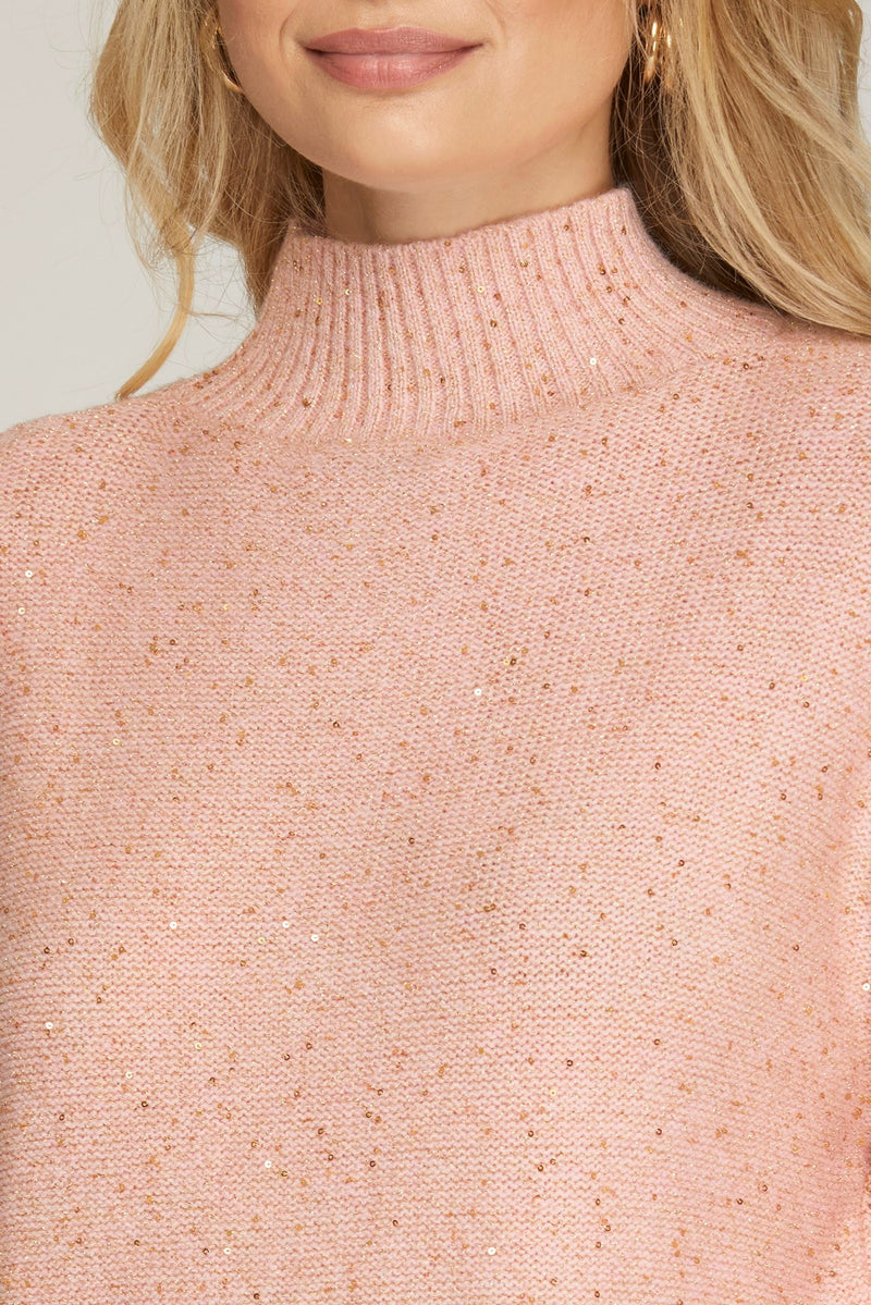 Rose Sequin Sweater