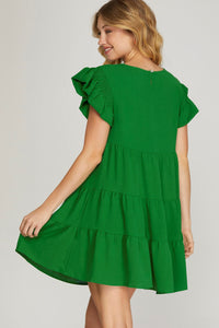 Green Tiered Dress