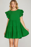 Green Tiered Dress