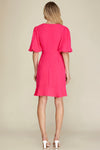 Fuchsia Ruffled Hem Dress