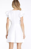 White Flutter Dress