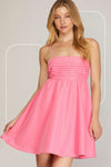 Pink Back Tie Dress
