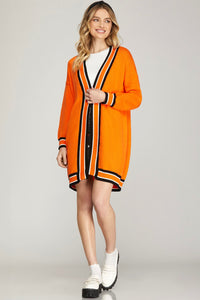 Orange & Black Cardigan