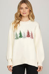 Sequin Christmas Tree Sweater