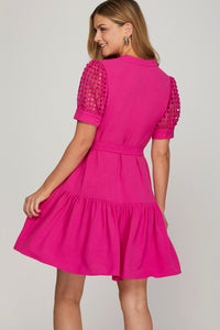 Pink Crochet Front Tie