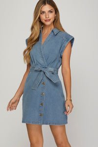 Denim Wrap Dress