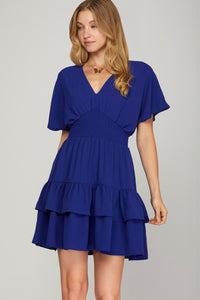 Royal Smock Waist Dress