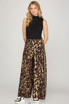Leopard Wide Leg Pant