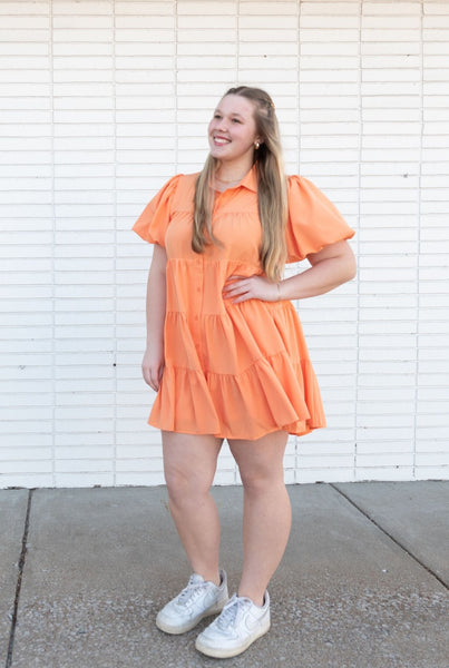 Apricot Tier Dress