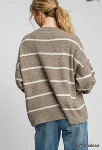 Latte Stripe Sweater