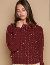 Wine Pearl Sweater