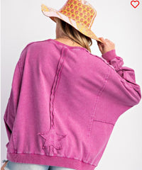 Orchid Washed Pullover