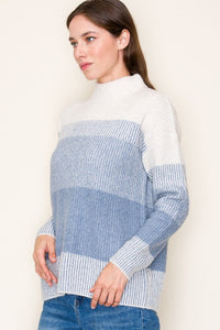 Denim Colorblock Sweater