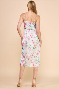 Pearl Blossom Slit Dress